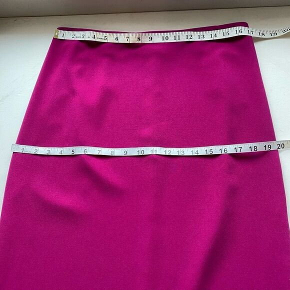 Diane Von Furstenberg Fuchsia Pink Mini Skirt EUC Women’s L Straight Pencil - Picture 8 of 10